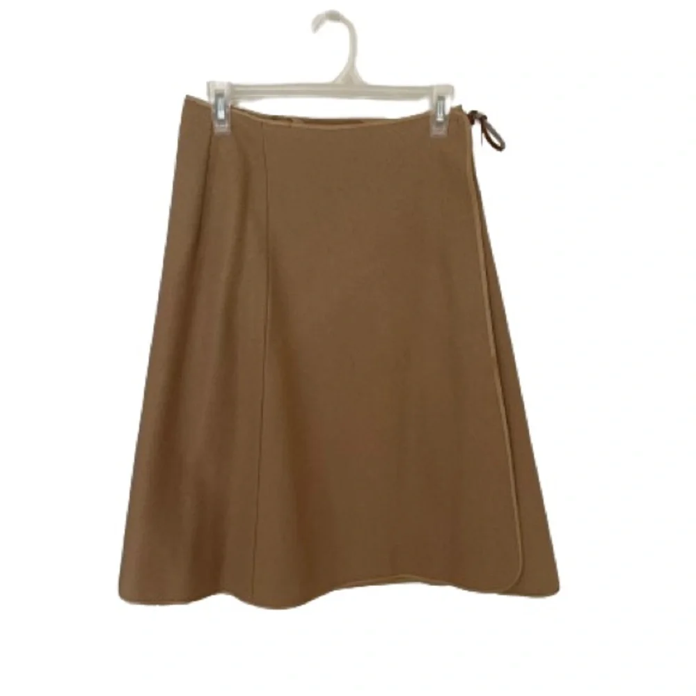 New Handmade Woman’s Light Brown Wrap Skirt, Sz M/L (see measurements)